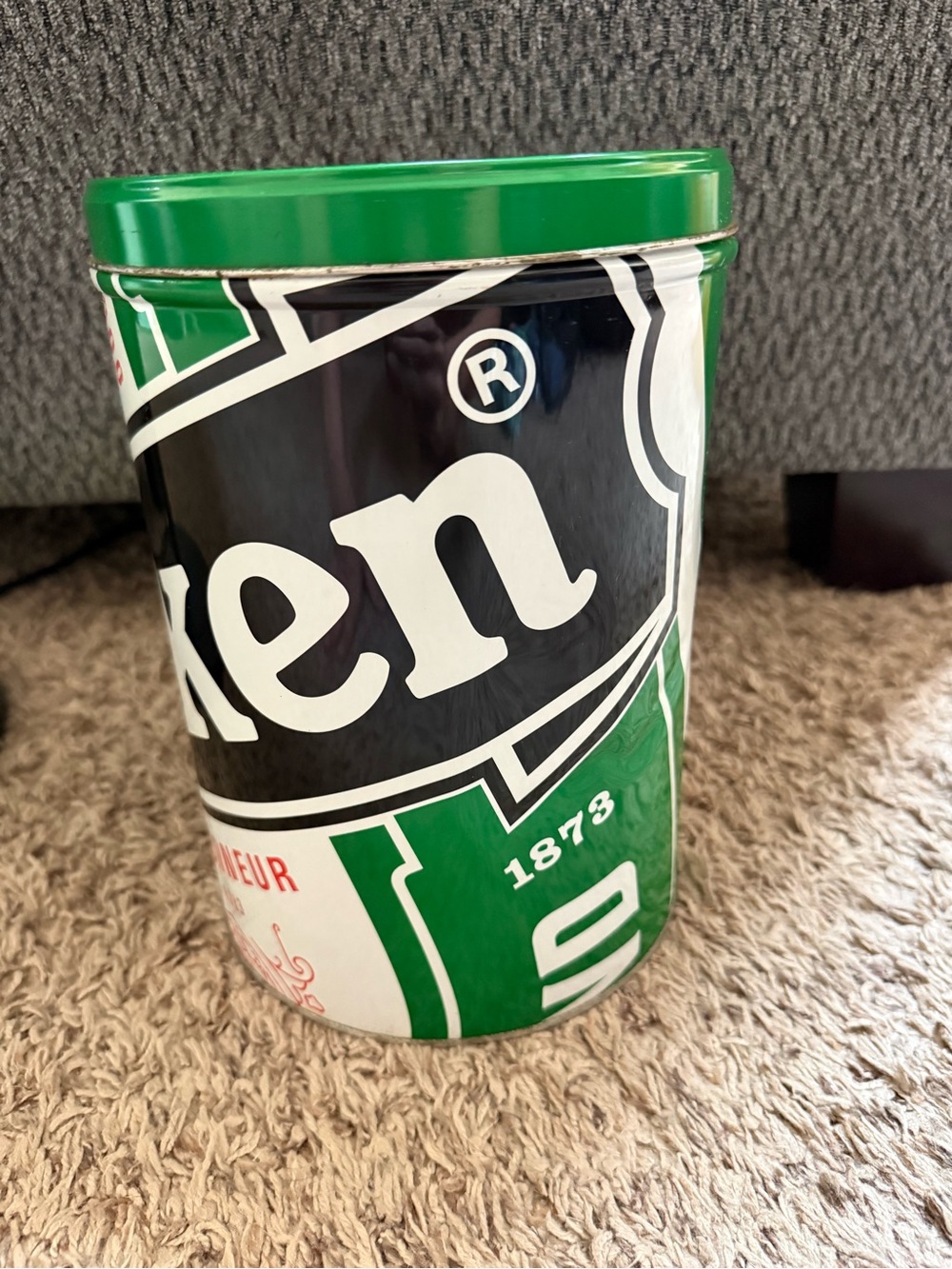 Vintage Heineken Lager Beer Collectible Tin Canister- man cave item